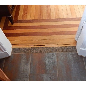 The challenge from tile to wood in art deco!
