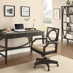 Coaster Contemporary 3PCs. Black Home Office Set - Home Office Furniture