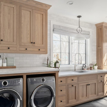 Wood Cabinets In Laundry Room