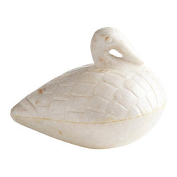 FLOATING MARBLE DUCK &ndash; SMALL - Decorative Objects And Figurines