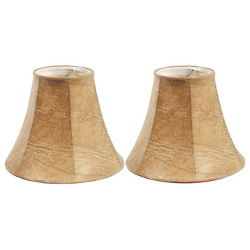 6" Faux Leather Chandelier Shade, Set of 2