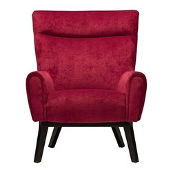 Mandy Accent Chair - Crimson - Armchairs And Accent Chairs