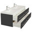 Emotion Persepolis Bathroom Furniture, 144 cm, Anthracite Semi-Gloss