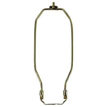 12" Polished Brass Heavy Duty Harp Fitter For Lamp Shades