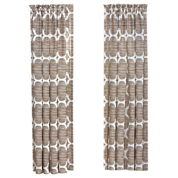 Honor Curtain and Throw Pillow Cover Set Combo, Wind Chime, 70"x84"