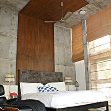 wall behind bed