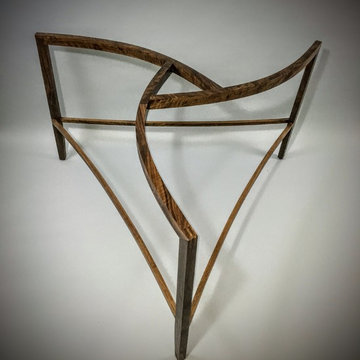 Walnut "VORTEX" dining table base