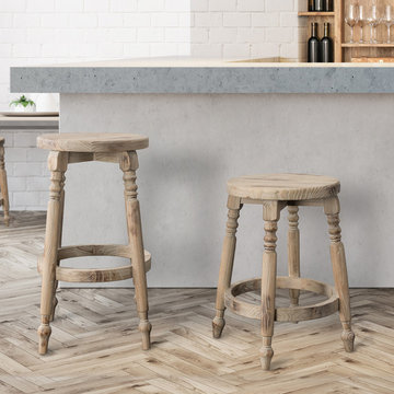 Arvel Round Barstool and Counterstool