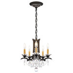 Schonbek - Vesca 5-Light Chandelier in Black - This delicate, graceful chandelier blossoms like a strawberry at spring, evoking the petals of a flower adorned with decorative crystal chains. This unusual design will bring a lyrical atmosphere to charming dining spaces.  This light requires 5 ,  Watt Bulbs (Not Included) UL Certified.