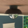 Harwich 10-in Outdoor Flush Mount Ceiling Light Textured Black