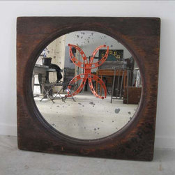 Petite Sandmold Framed Lightly Antiqued Mirror - Products
