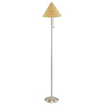 Lite Source - Lite Source LS-9443PS/GOL Starlight - One Light Floor Lamp - Metal Floor Lamp W. Beaded Shade 60W.  Shade Included: YesStarlight One Light Floor Lamp Polished Steel Gold Glass *UL Approved: YES *Energy Star Qualified: n/a  *ADA Certified: n/a  *Number of Lights: Lamp: 1-*Wattage:60w B bulb(s) *Bulb Included:No *Bulb Type:B *Finish Type:Polished Steel