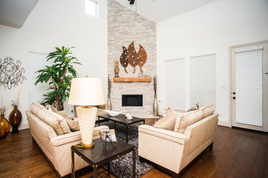 Inspiration for a transitional living room remodel in Houston