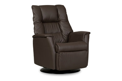 IMG Victor Leather Glider Swivel Recliner with or w/o Power