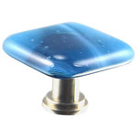 Glass Storm Studios - Marine Handmade Glass, Knob - Swirling combinations of gray and blue like the deep ocean. All our products are handmade to order. Variations in color and pattern are part of their charm. Important: Do not use an electric drill or electric screwdriver.