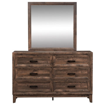 Ridgecrest Light Brown Dresser & Mirror