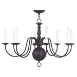 Livex Lighting - Williamsburgh Chandelier, Bronze - Simple, yet refined, the traditional, colonial chandelier is a perennial favorite. Part of the Williamsburgh series, this handsome chandelier is a timeless beauty.