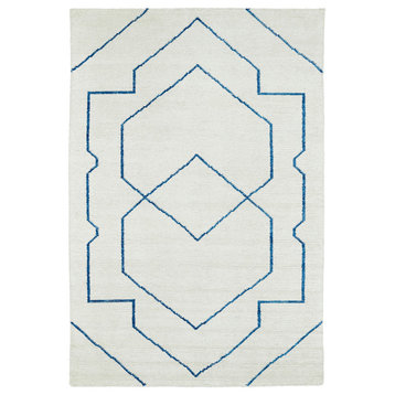 Kaleen Solitaire Sol01-01 Traditional Rug, Ivory,Denim, 9'6"x13'0"