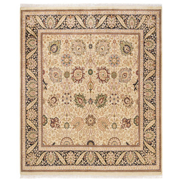 Zane, One-of-a-Kind Hand-Knotted Area Rug, Beige, 6'2"x6'2"