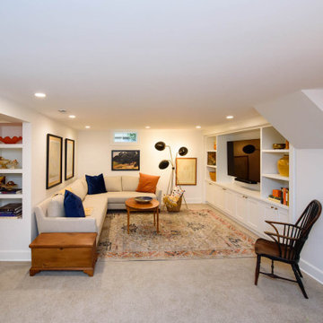 Basement for a Tudor style home