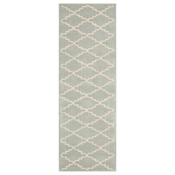 Safavieh Chatham Collection CHT721 Rug, Light Blue/Ivory, 2'3"x7'