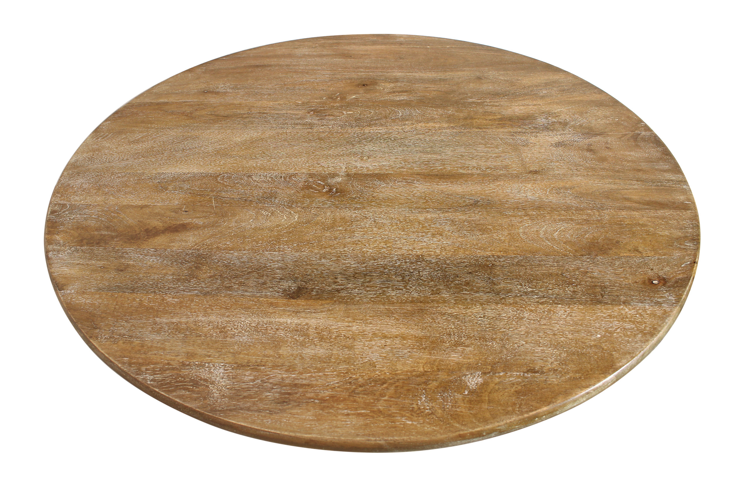Jaden Round Counter Table in Mid-Century Distressed Natural Finish on ...