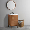 20" Slat Modern 2-Shelf Bath Vanity Cabinet Only (Sink Basin not Included)