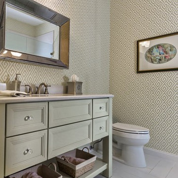 Tranquil bathroom with soothing tones