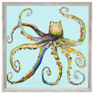 "Bright Octopus" Mini Framed Canvas by Eli Halpin