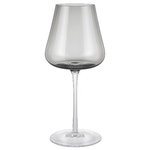 blomus - Belo White Wine Glasses, 13.5oz, Set of 2, Smoke - blomus BELO White Wine Glasses - 13.5 Ounce - Set of 2 are hand blown by experienced artisans which makes every item an exquisite piece of uniquely crafted pleasure. Smoky grey colored glass body is held high by a clear stem. Designed by Frederike Martens. 13.5 fluid ounces / 400ml. 8.7 in / 22 cm height x 3.9 in / 10 cm diameter. Body is colored, stem and base are clear. Rim is cut and polished. This item ships as a set of 2 white wine glasses. Mouth blown glass may create subtle variances such as flow lines, small bubbles, and minimally different material thicknesses which let the color elegantly vary from piece to piece and add to the beauty and uniqueness of each hand-crafted piece. Complete your BELO sets with white wine glasses, red wine glasses, champagne flutes, champagne saucers, tumblers, water carafe and wine decanter.�Dishwasher safe.