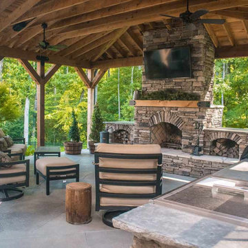 Custom Deck with Outdoor Kitchen