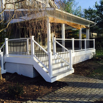 Roof structures over decks