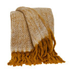 Nagar Transitional Multicolored Handloomed 52"x67" Mohair Wool Throw