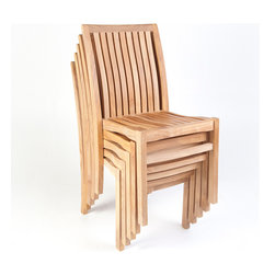 Wintons Teak Plato Stacking Chair - Outdoor Dining Chairs