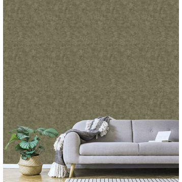 Cloudy Like Plain Textured Double Roll Wallpaper, Burnt Olive, Double Roll