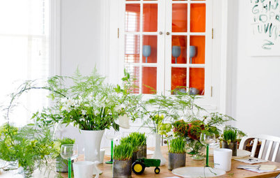 Frisch wie eine Frühlingswiese: Grüne Tischdeko für den Brunch