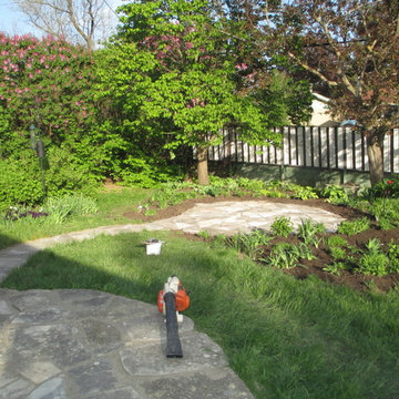 Crystal Beach - Flagstone Walkway, Patio & Transplanting Project
