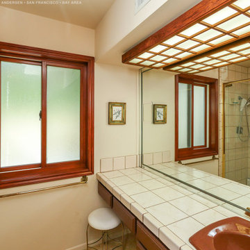 New Wood Window with Obscured Glass in Handsome Bathroom - Renewal by Andersen B