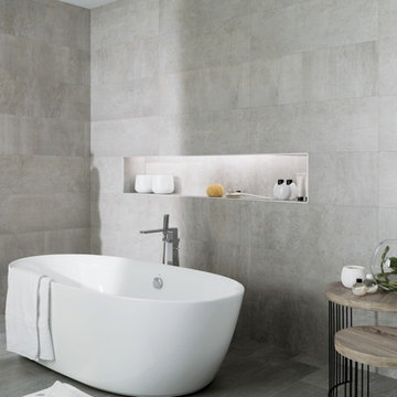 Modern concrete look porcelain wall tiles
