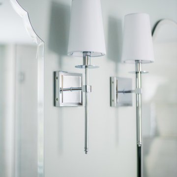 Soothing master bathroom with oversized shower