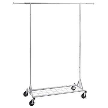 VEVOR Clothes Rack With Wheels Heavy Duty Clothing Garment Rack With Hanging Rod