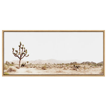 Sylvie Lone Joshua Tree Framed Canvas by Amy Peterson Art Studio, Natural 18x40