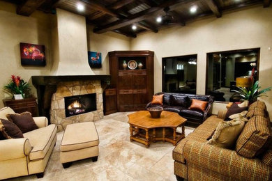 Transitional living room photo in Salt Lake City