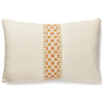 SCALAMANDRE - Toscana/Hansel Lumbar Pillow, Rich Cream / Citrus Twist, 22" X 14" - Featuring luxury textiles from The House of Scalamandre, this pillow was thoughtfully curated by our design team and sewn together with care in the USA. Effortlessly incorporate a piece of our rich history and signature aesthetic into your home, and shop our pre-styled pillows, made for you!