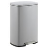 Connor 13-Gallon Trash Can With Soft-Close Lid and Mini Trash Can, Gray