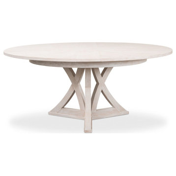 Casual Jupe 54-70 Extendable Round Dining Table Whitewash