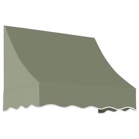 Awntech 3' Nantucket Acrylic Fabric Fixed Awning, Sage