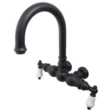 Kingston Brass 3-3/8" Wall Mount Tub Faucet, Oil Rubbed Bronze