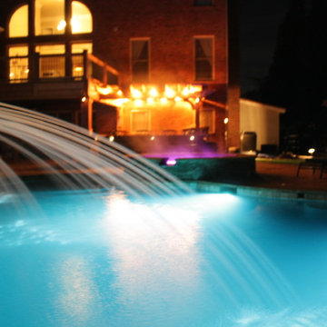 Lazy River Pool and Island Fire Pit