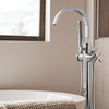 Speakman Free Standing Roman Tub Faucet With Cross Handle, Polished Chrome